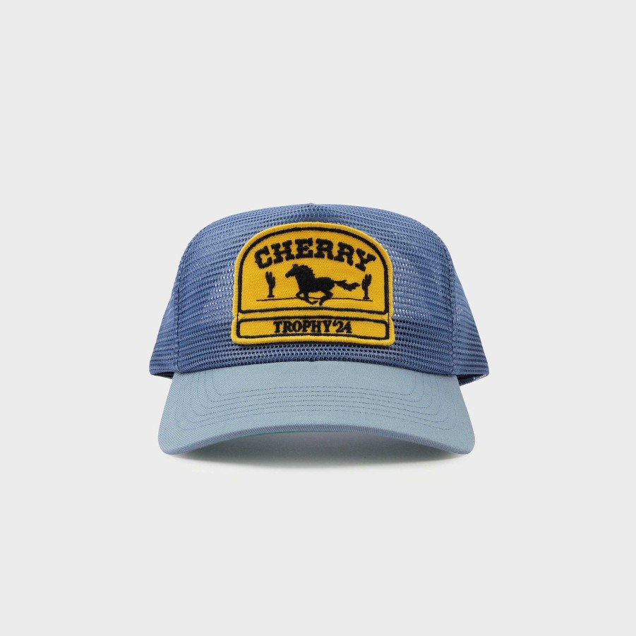 Cherry LA Desert Horse Full Mesh Trucker Hat (Blue) Online