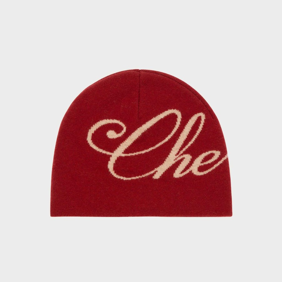 Cherry LA Cashmere Skull Cap Beanie (Red) Wholesale