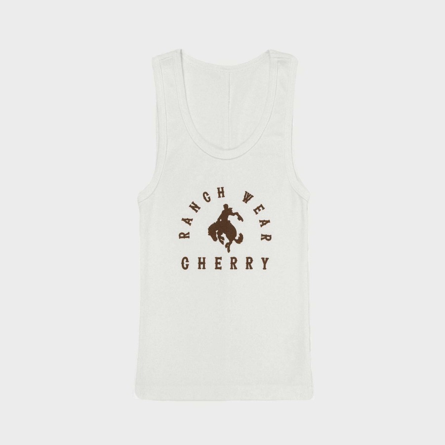 Cherry LA Ranch Wear Tank Top (Vintage White) Hot