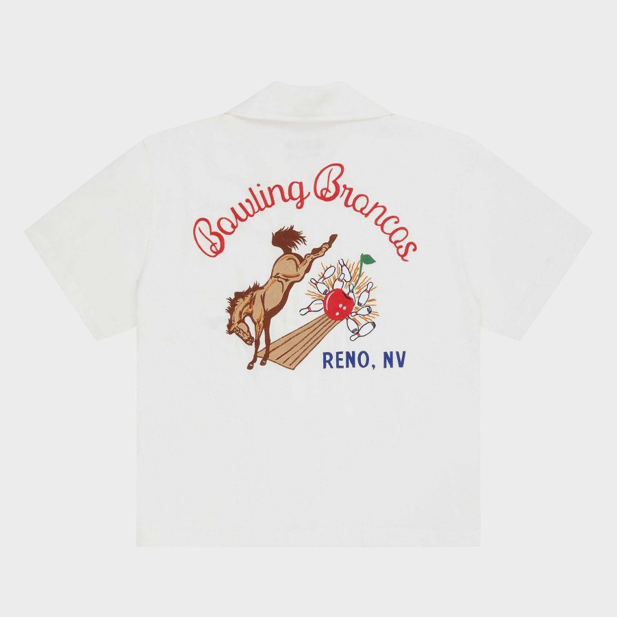 Cherry LA Bowling Broncos Bowling Shirt (Cream) Online