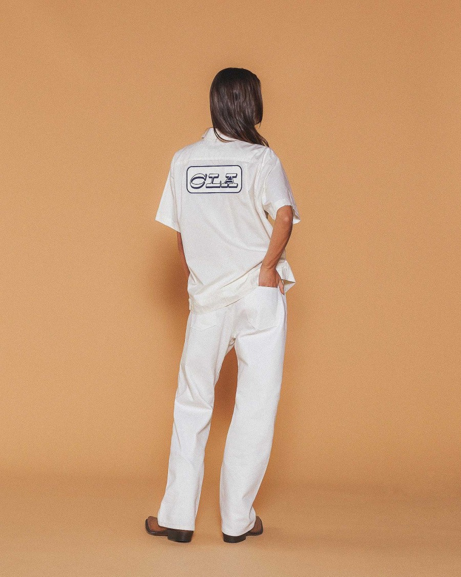 Cherry LA Relaxed Leg 5 Pocket Denim (White) Online