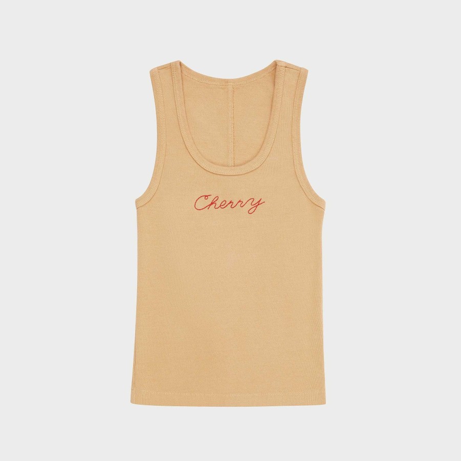 Cherry LA Chain Stitch Tank Top (Gold) Online