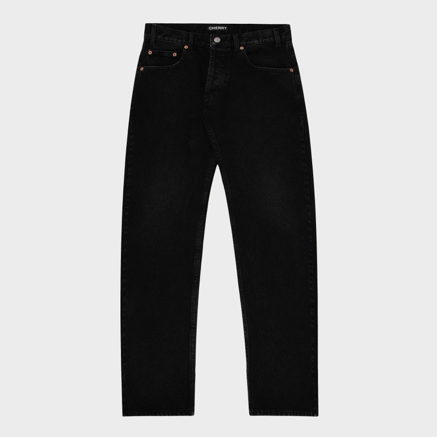 Cherry LA Straight Leg 5 Pocket Denim (Black) Online