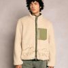 Cherry LA Embroidered Sherpa Jacket (Natural) Online