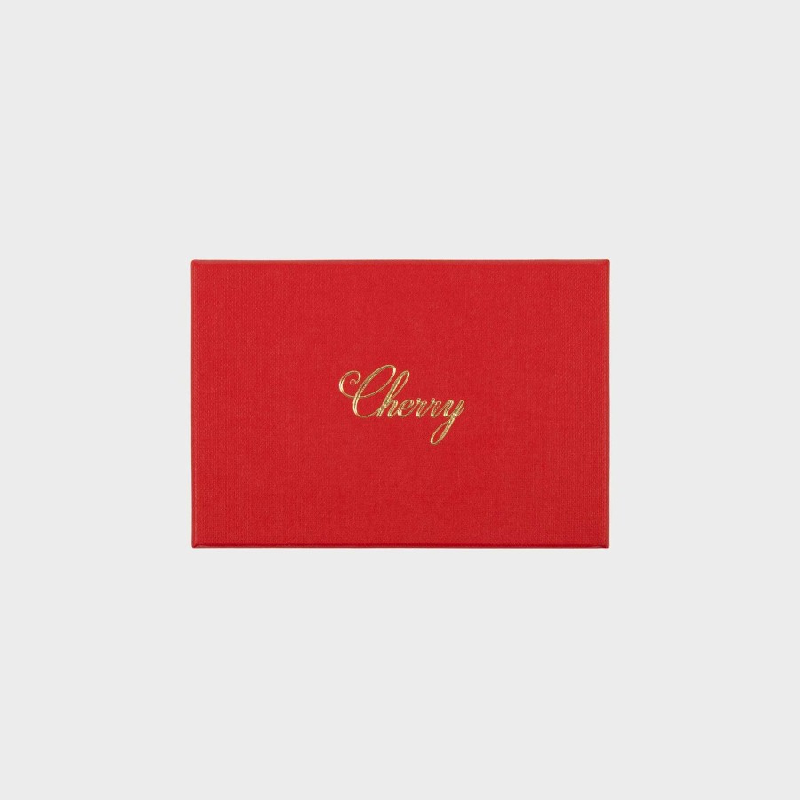 Cherry LA Leather Card Holder (Red) Hot