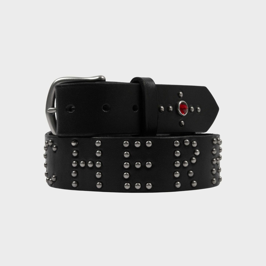 Cherry LA Studded Leather Belt (Black) Clearance