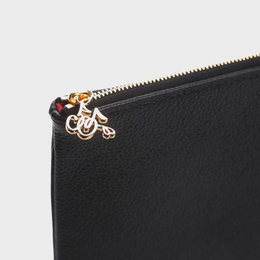 Cherry LA Leather Pouch (Black) Clearance