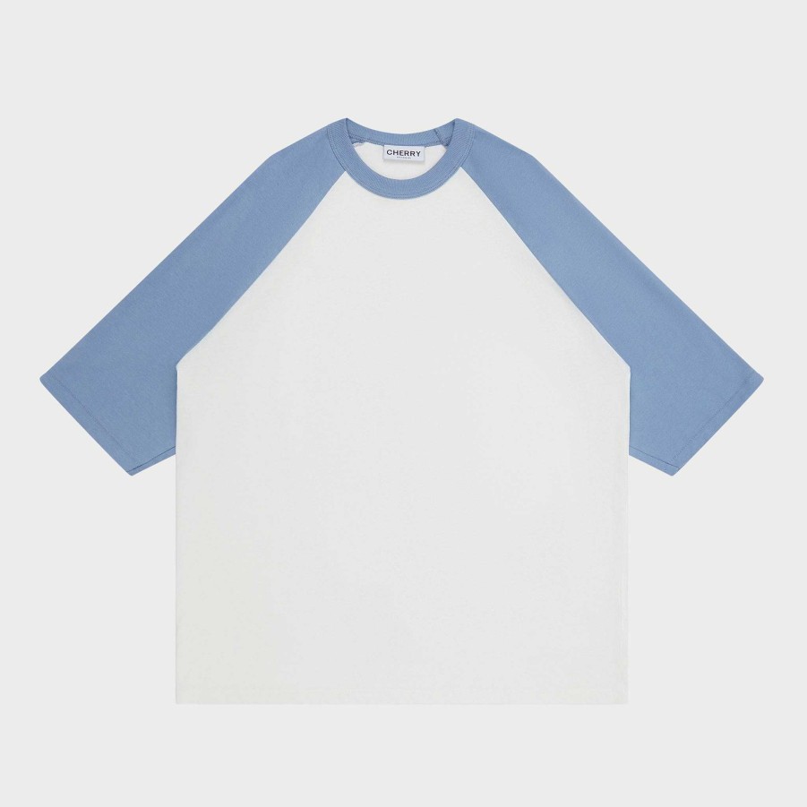 Cherry LA Hollywood Mile Baseball Tee (Dusty Blue) Clearance