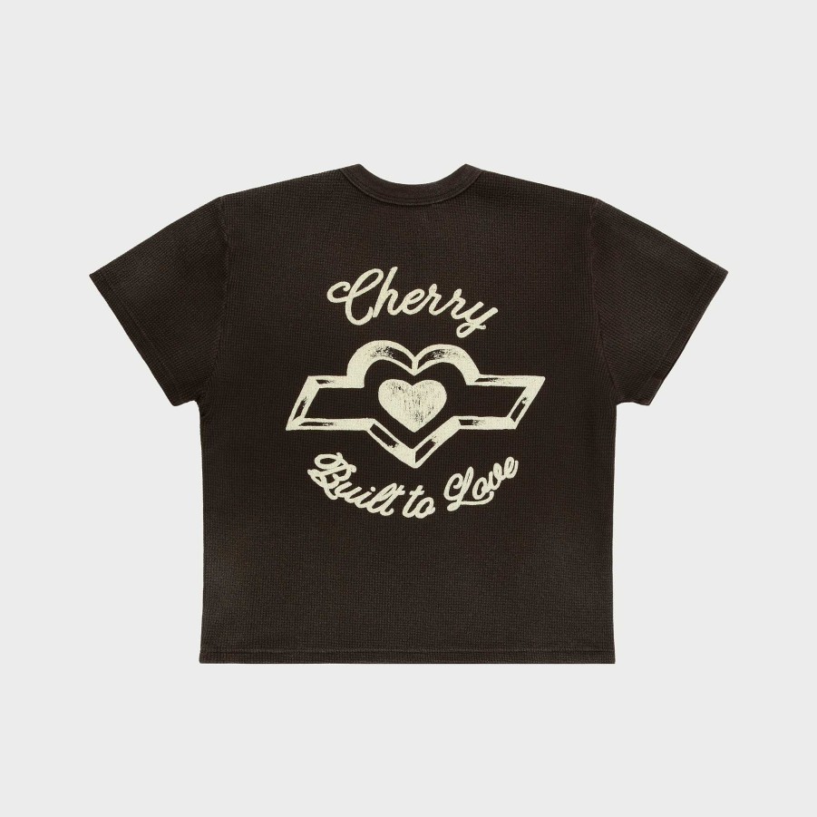 Cherry LA Built To Love Thermal Baby Tee (Espresso) Hot