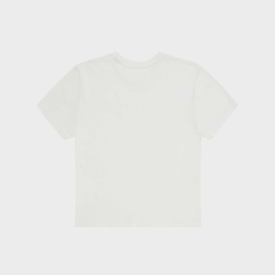 Cherry LA Chain Stitch Baby Tee (Vintage White) Clearance