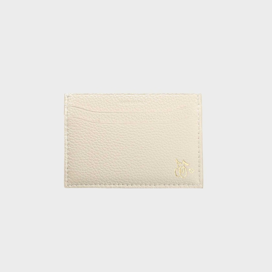 Cherry LA Leather Card Holder (Cream) Hot