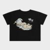 Cherry LA Wilderness Boxy Baby Tee (Black) Online