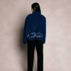 Cherry LA Embroidered Sherpa Jacket (Royal) Online