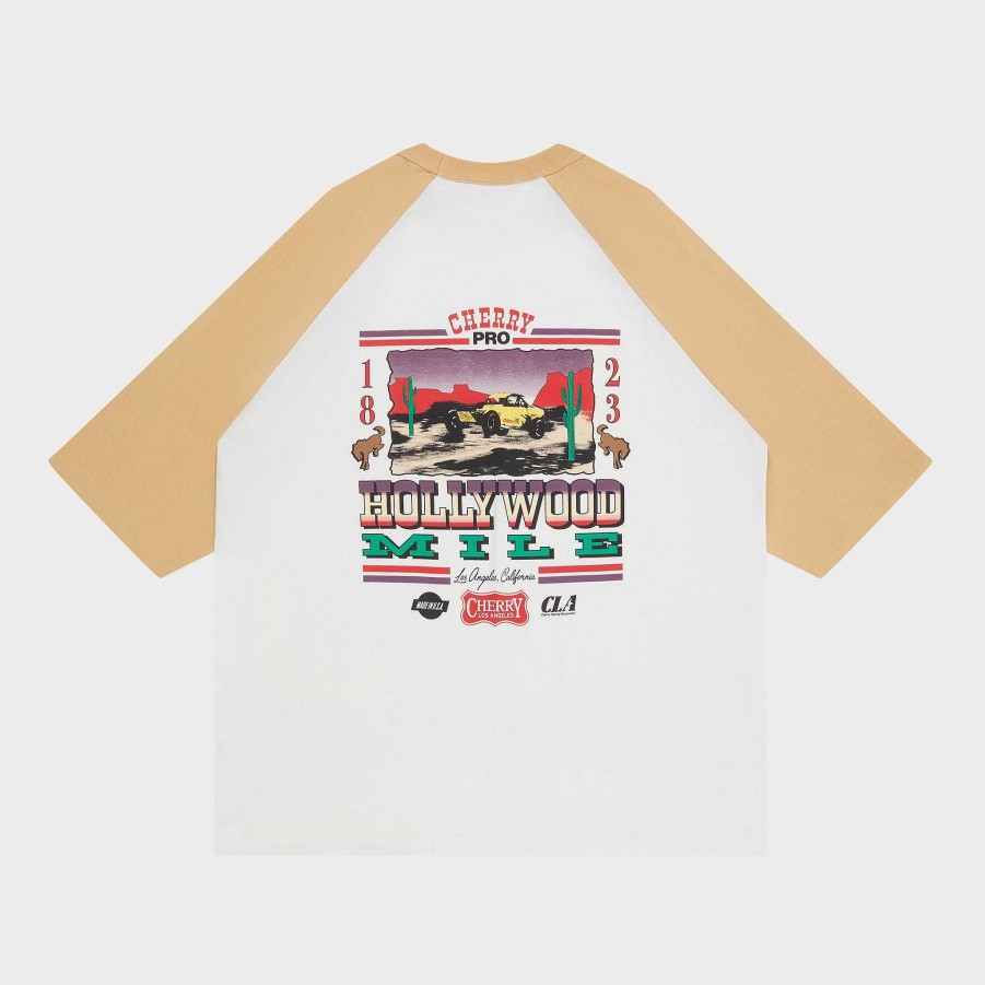 Cherry LA Hollywood Mile Baseball Tee (Camel) Hot