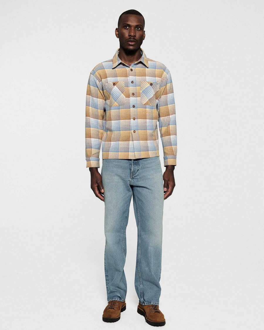 Cherry LA Plaid Overshirt (Beige) Hot