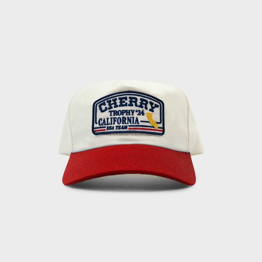 Cherry LA Trophy 5 Panel (Ivory/Red) Online