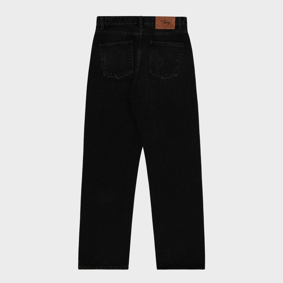 Cherry LA Relaxed 5 Pocket Denim (Black) Clearance