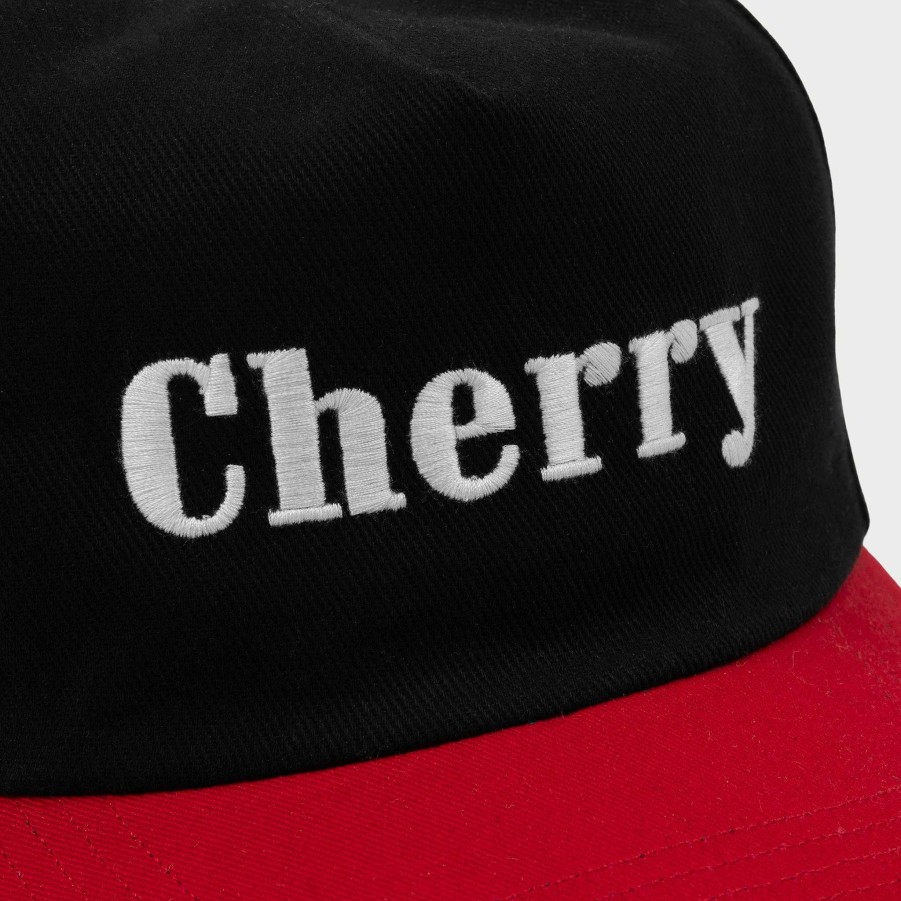 Cherry LA Two Tone Classic 5 Panel (Black/Red) Clearance