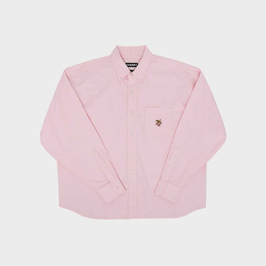 Cherry LA Big Oxford Shirt (Pink) New