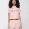 Cherry LA Lovers Boxy Baby Tee (Rose) Wholesale