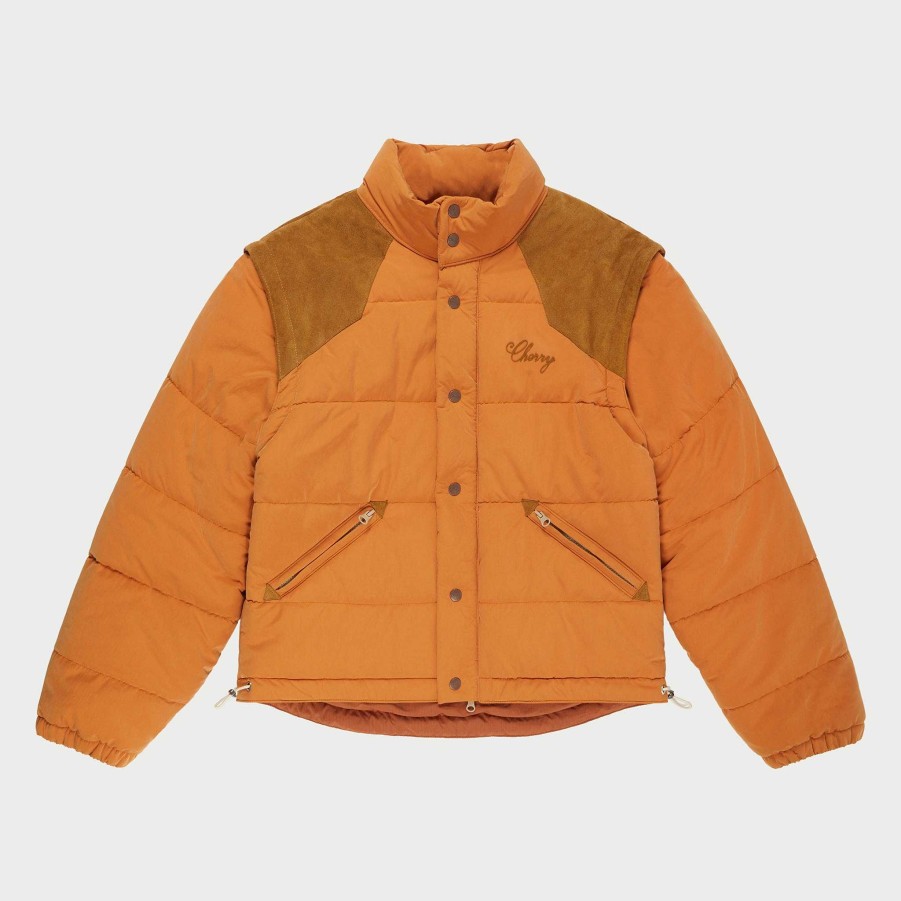 Cherry LA Mountain Puffer Jacket (Orange) Wholesale