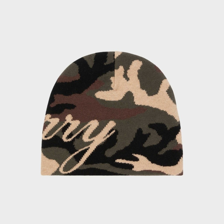 Cherry LA Cashmere Skull Cap Beanie (Camo) Wholesale