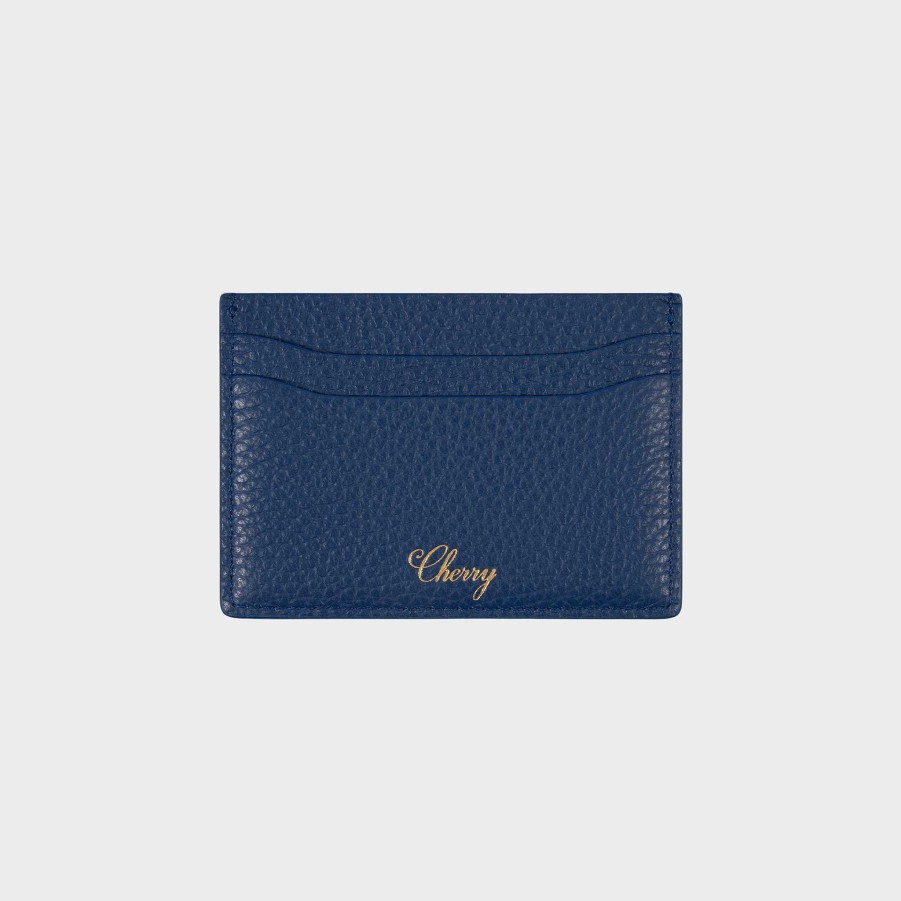 Cherry LA Leather Card Holder (Blue) Wholesale