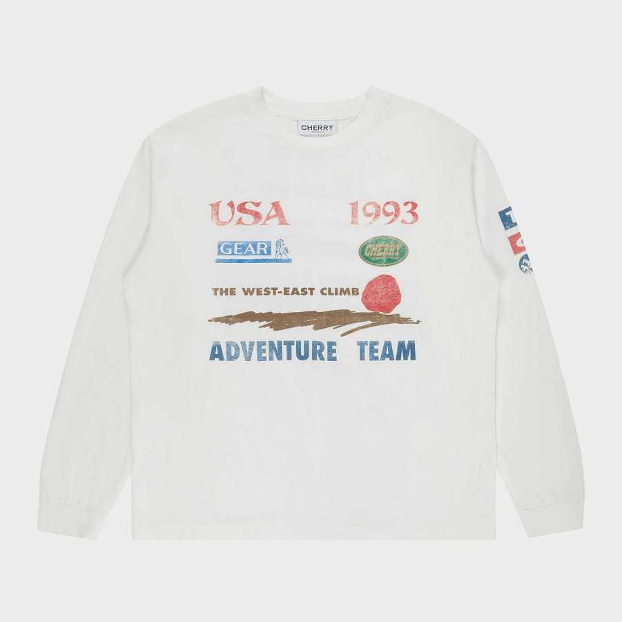 Cherry LA Adventure Team L/S T-Shirt (White) Hot