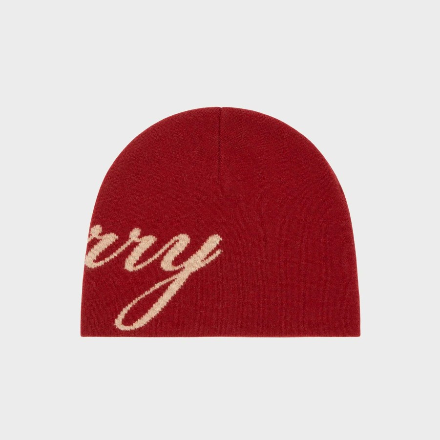 Cherry LA Cashmere Skull Cap Beanie (Red) Wholesale