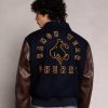 Cherry LA Ranch Wear Varsity Jacket (Navy/Brown) New