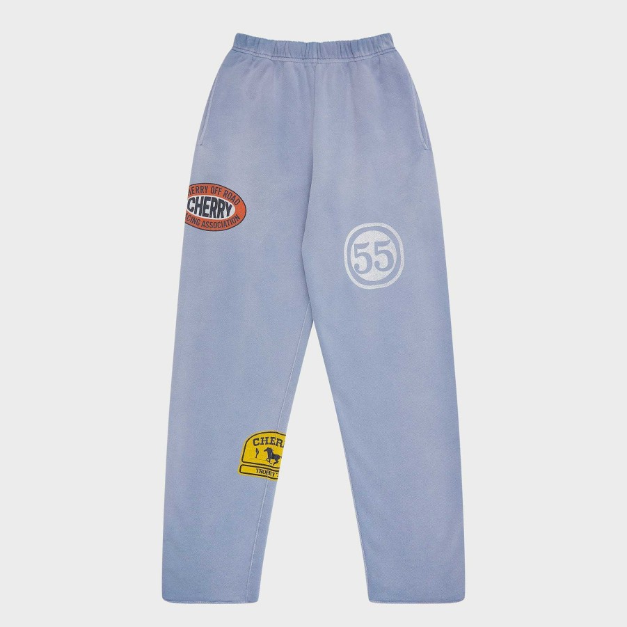 Cherry LA Off Road Raw Edge Sweatpants (Dusty Blue) Hot