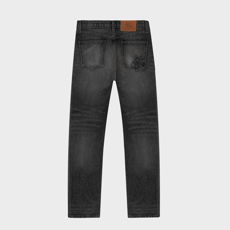 Cherry LA Straight Leg 5 Pocket Denim (Black) Wholesale