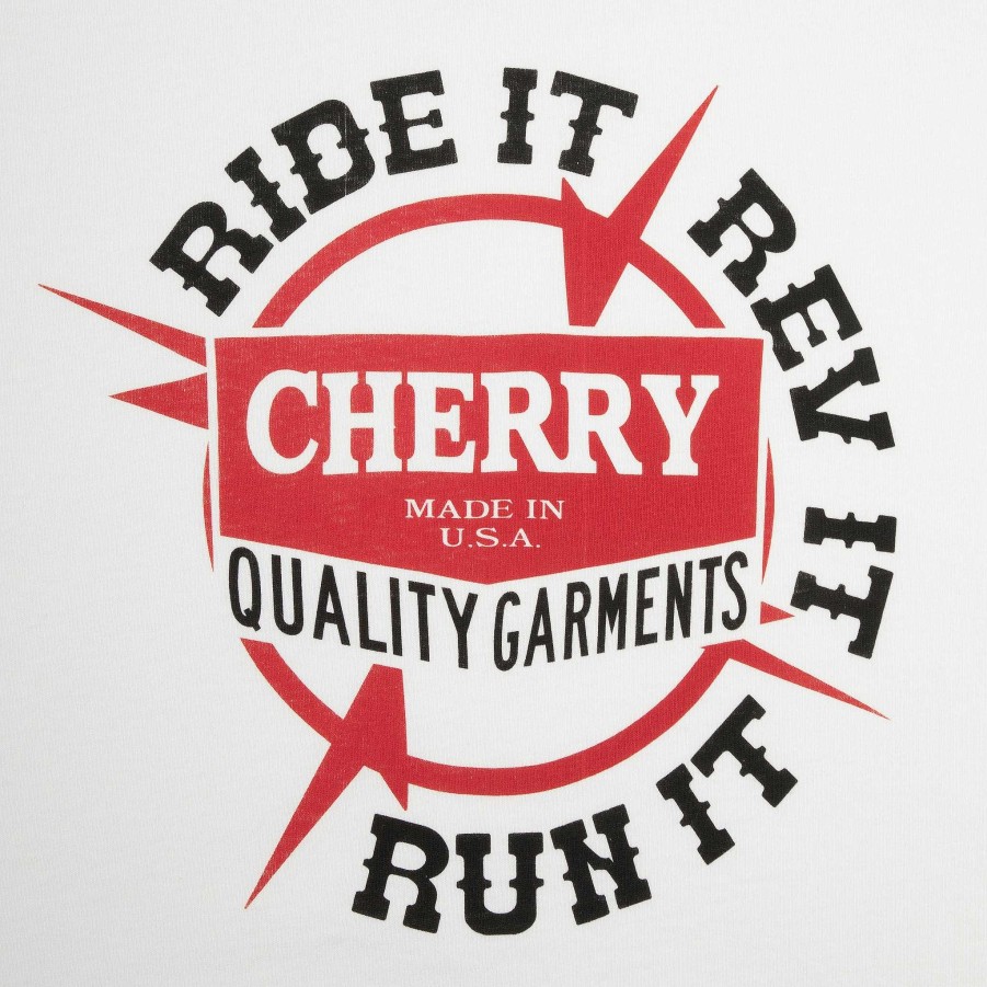 Cherry LA Ride It, Rev It Pocket L/S T-Shirt (White) Hot