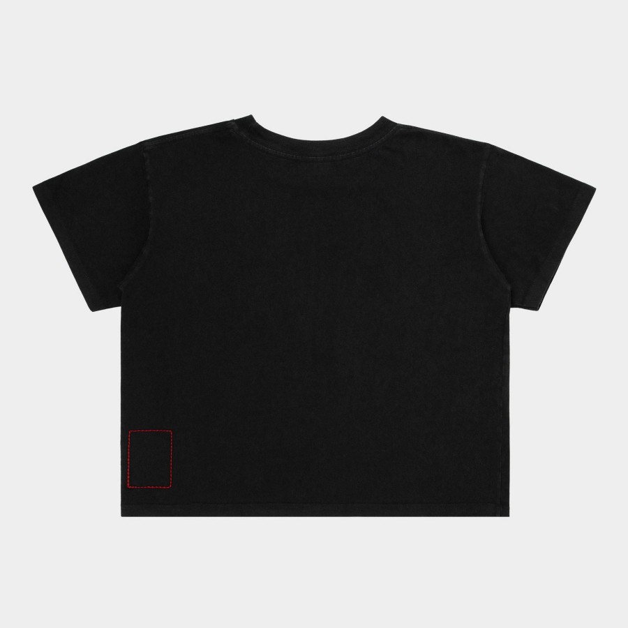 Cherry LA Wilderness Boxy Baby Tee (Black) Online