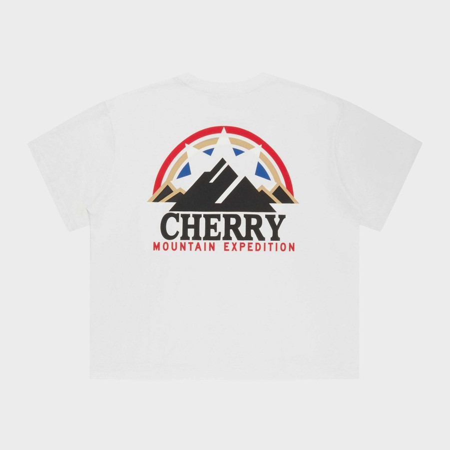 Cherry LA Mountain Expedition Boxy Pocket Tee (White) Best