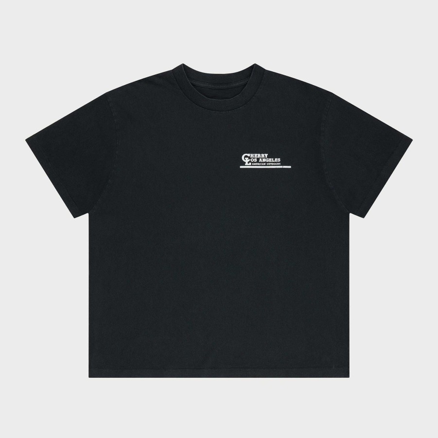 Cherry LA American Outdoorsman Boxy Tee (Black) Online