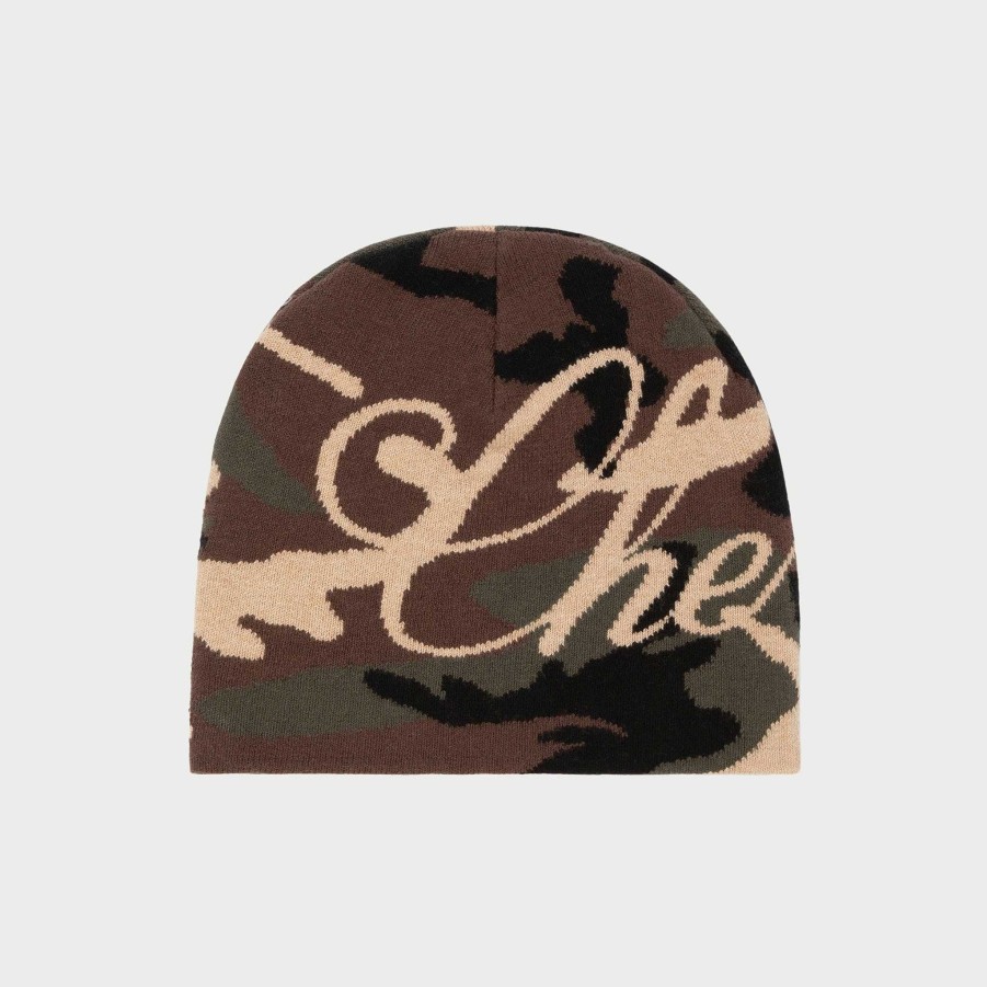 Cherry LA Cashmere Skull Cap Beanie (Camo) Wholesale