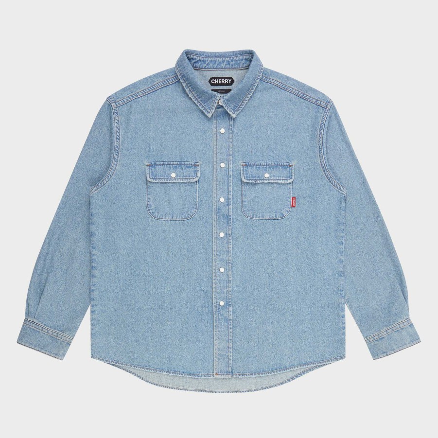 Cherry LA Denim Overshirt (Indigo) Hot