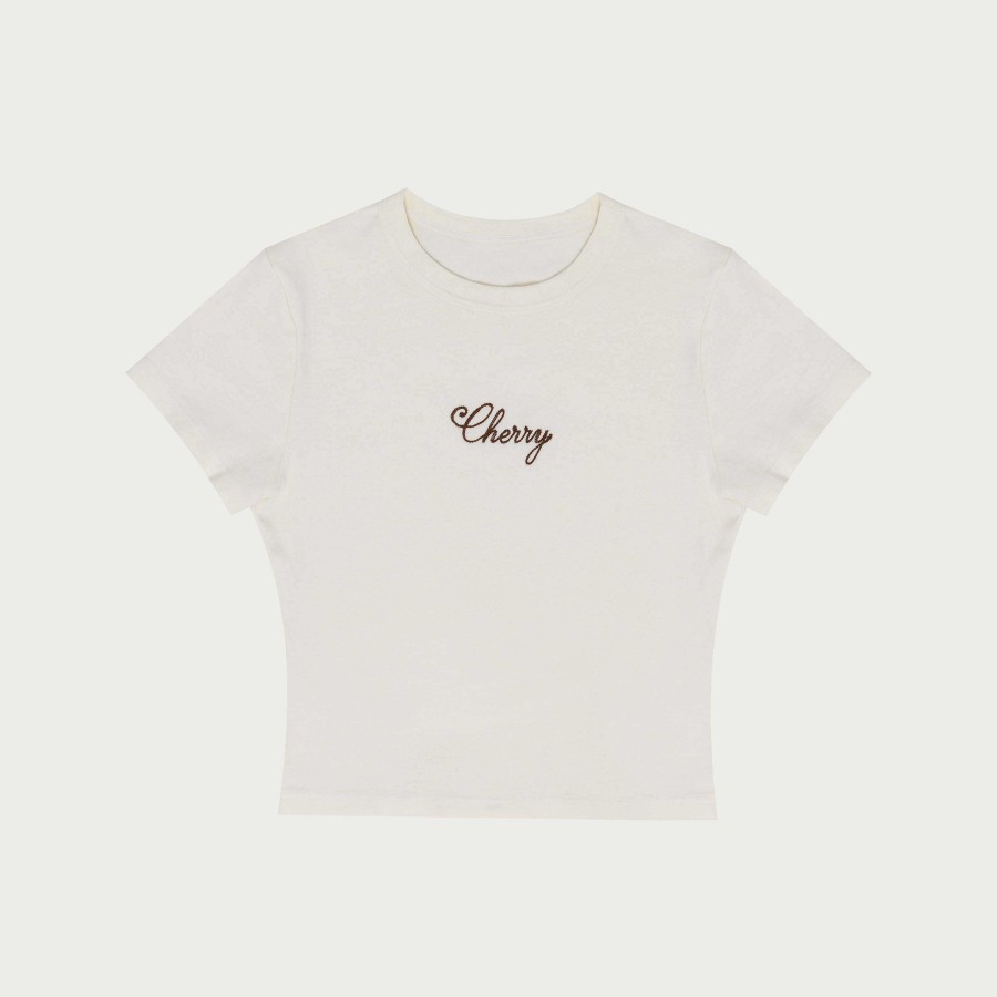 Cherry LA American Classic Baby Tee (Cream) Clearance